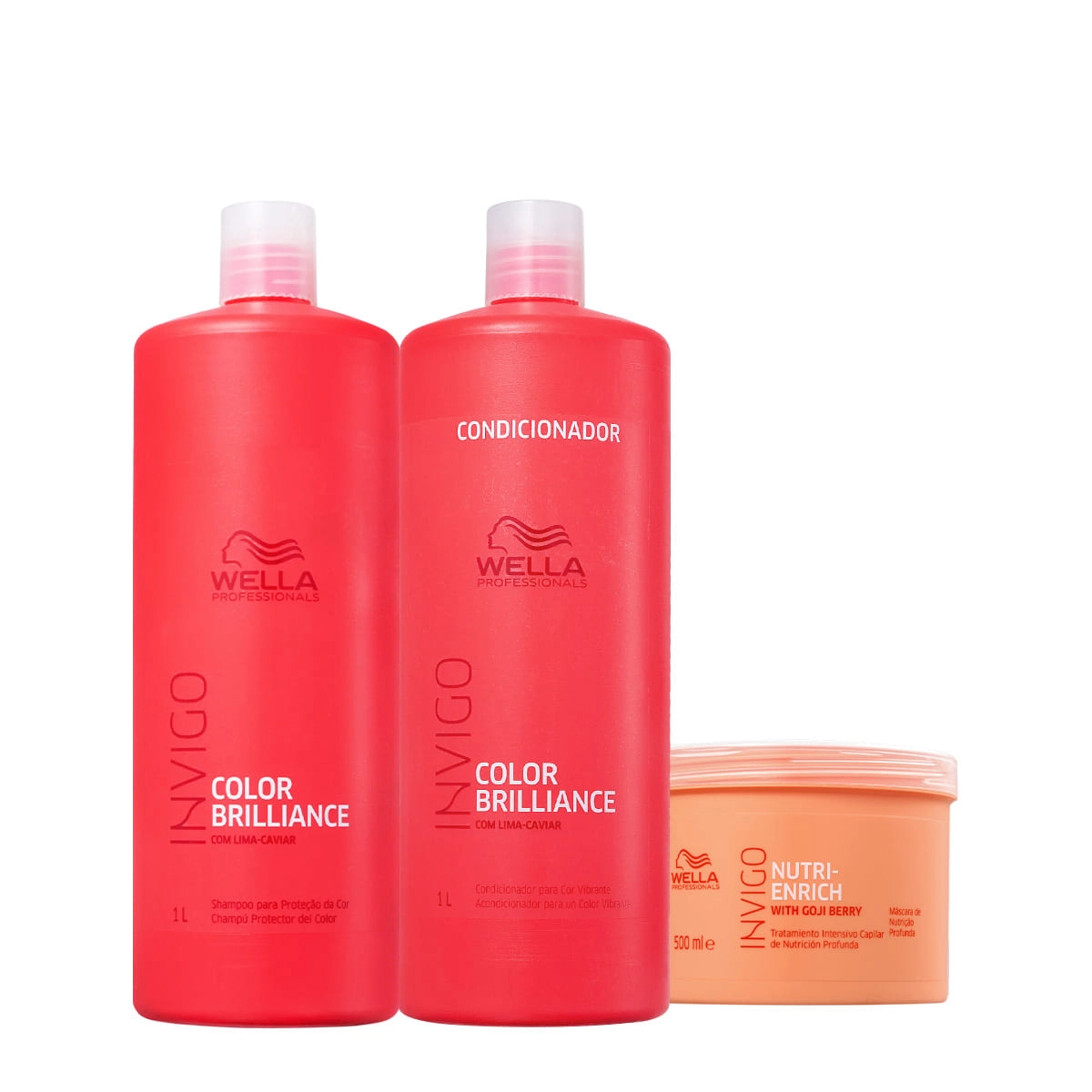 Kit Wella Professionals Invigo Color Brilliance Enrich Salon Total (3 Produtos)