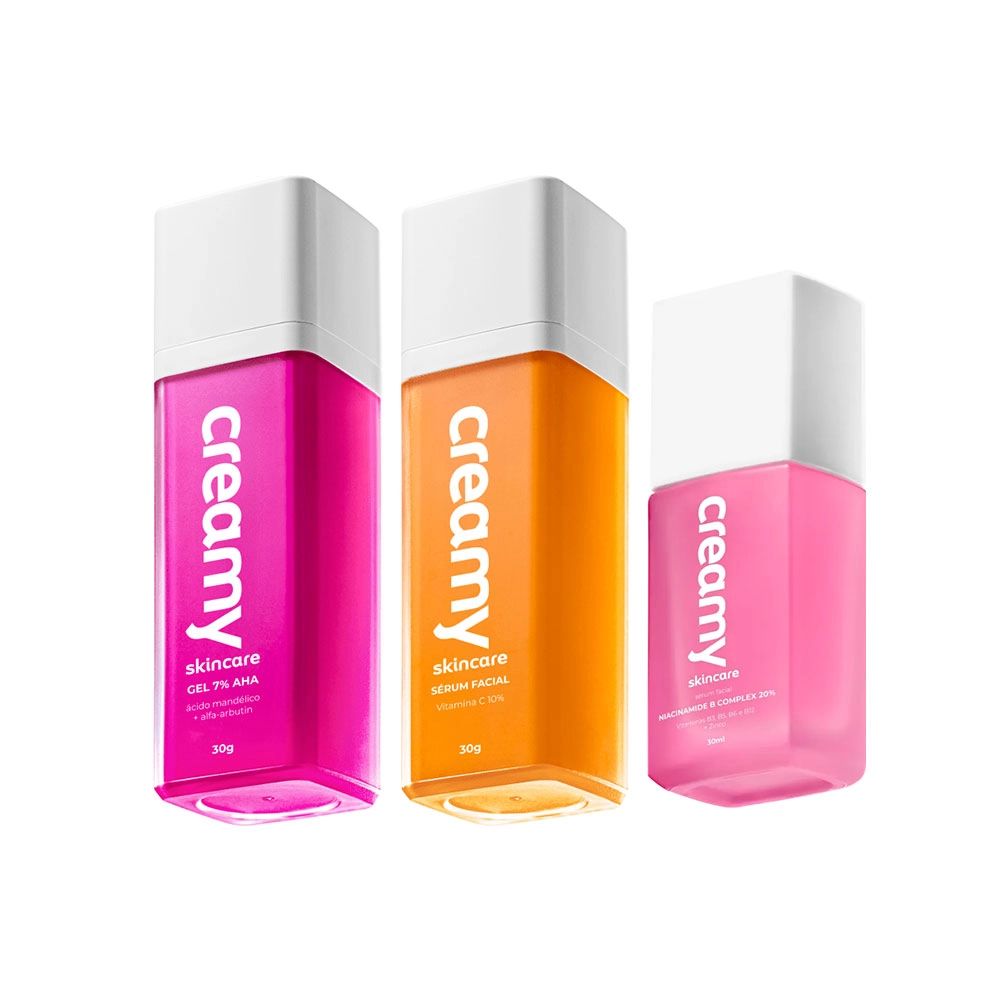 Kit Creamy Mandélico Vitamina C E B Complex (3 Produtos)