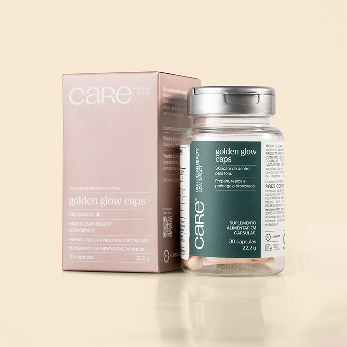 Produto Kit_Care_Natural_Beauty_Cacau_Glow_Golden_Glow_Caps_Xicara_Beleza_Vem_de_Dentro_Evas_2