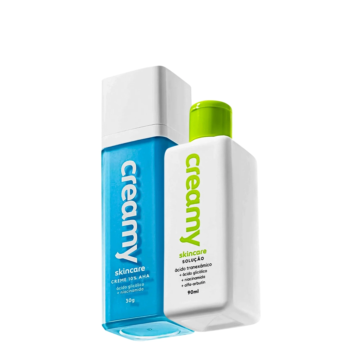 Kit Creamy Ácido Glicólico Redutor De Linhas E Ácido Tranexâmico Solução Tônico Facial (2 Produtos)