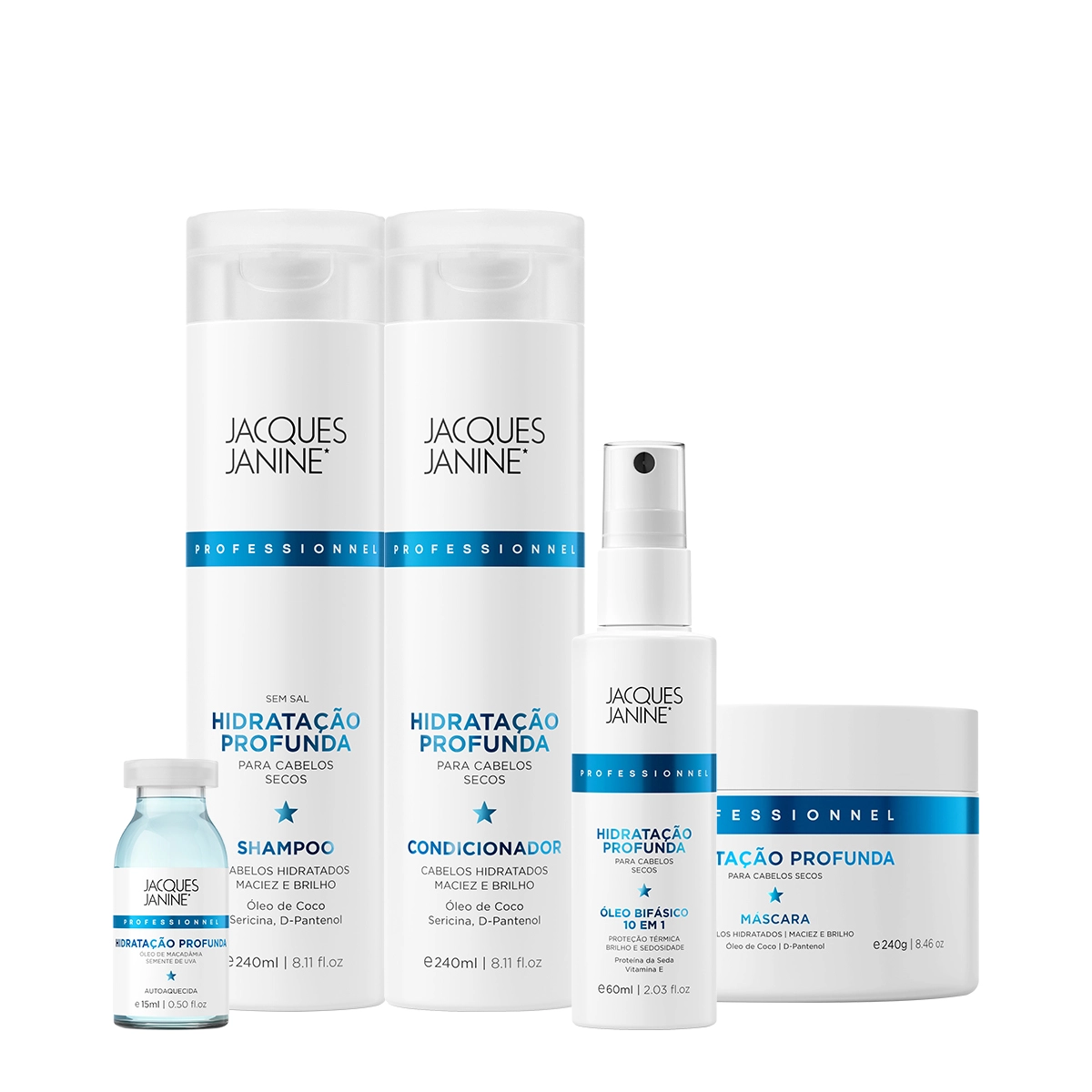 Produto Kit_Jacques_Janine_Hidratacao_Profunda_Shampoo_Condicionador_Mascara_Oleo_bifasico_Ampola_e_Miracle_Oils_Baobab_Evas_2