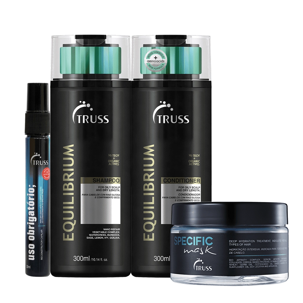 Produto Kit_Truss_Equilibrium_Specific_Uso_Obrigatorio_Shampoo_Condicionador_Mascara_Tratamento_Reconstrutor_Evas_2