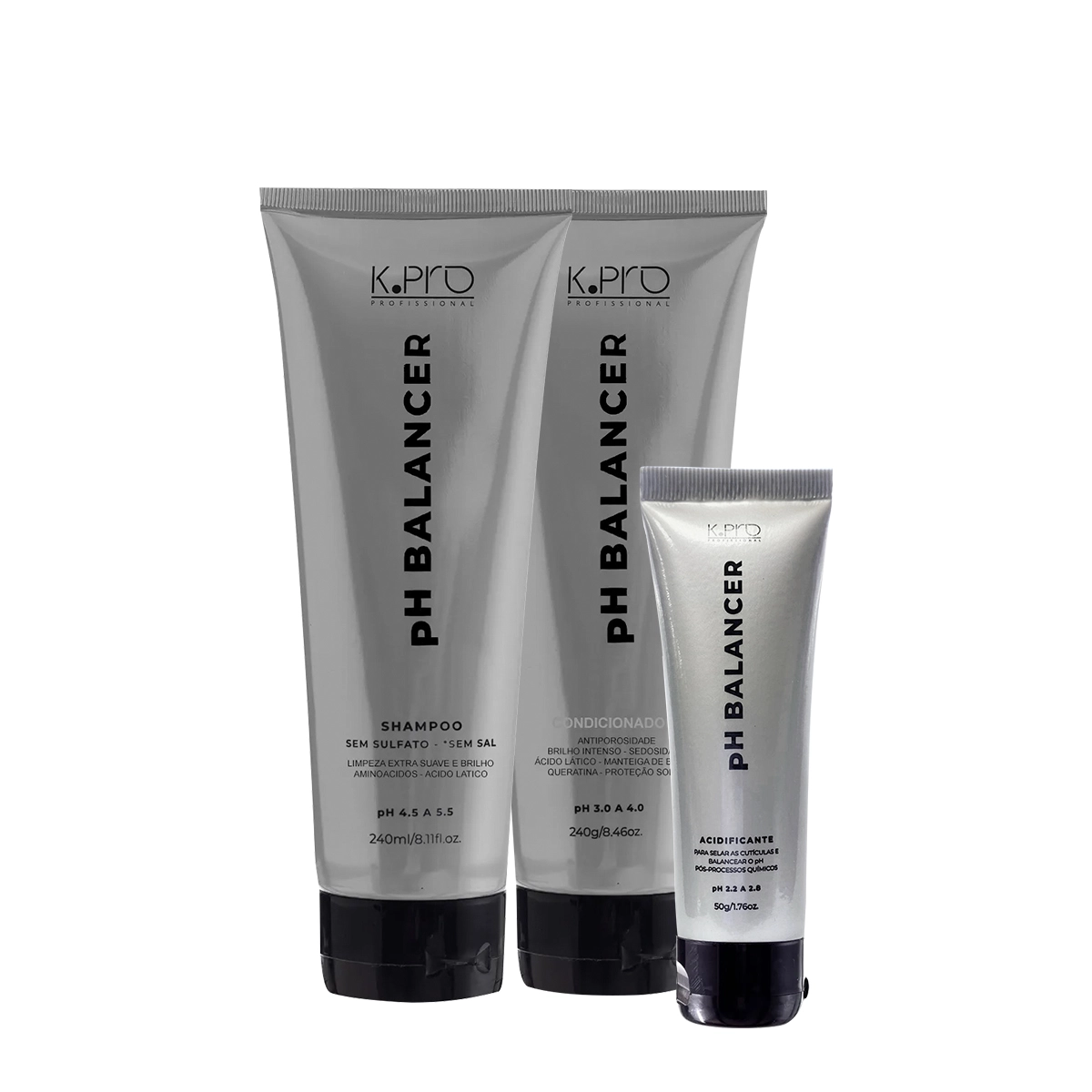 Kit K.Pro PH Balancer Shampoo Condicionador E Acidificante Pequeno (3 Produtos)