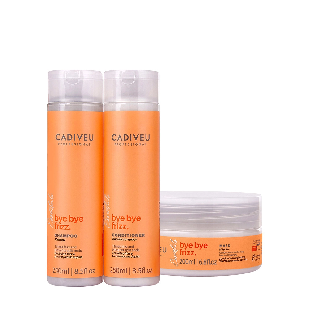 Kit Cadiveu Professional Bye Bye Frizz Shampoo Condicionador E Máscara (3 Produtos)