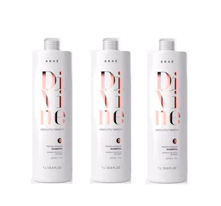 Kit Braé Divine Shampoo Anti-Frizz 1L - 3 UNIDADES