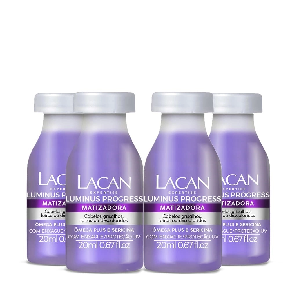 Produto Kit_Lacan_Luminus_Progress_Matizadora_Ampola_de_Tratamento_20ml_4_unidades_Evas_1