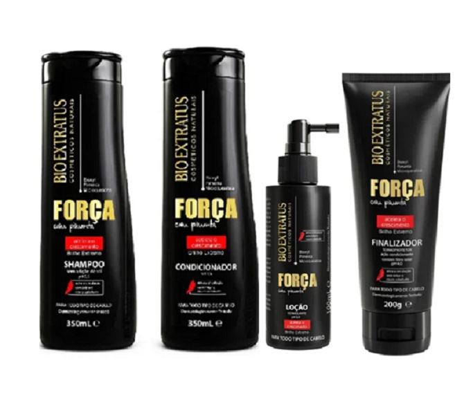 Força Com Pimenta Bio Extratus Duo 350ml Finalizador 150ml E Loção 100ml
