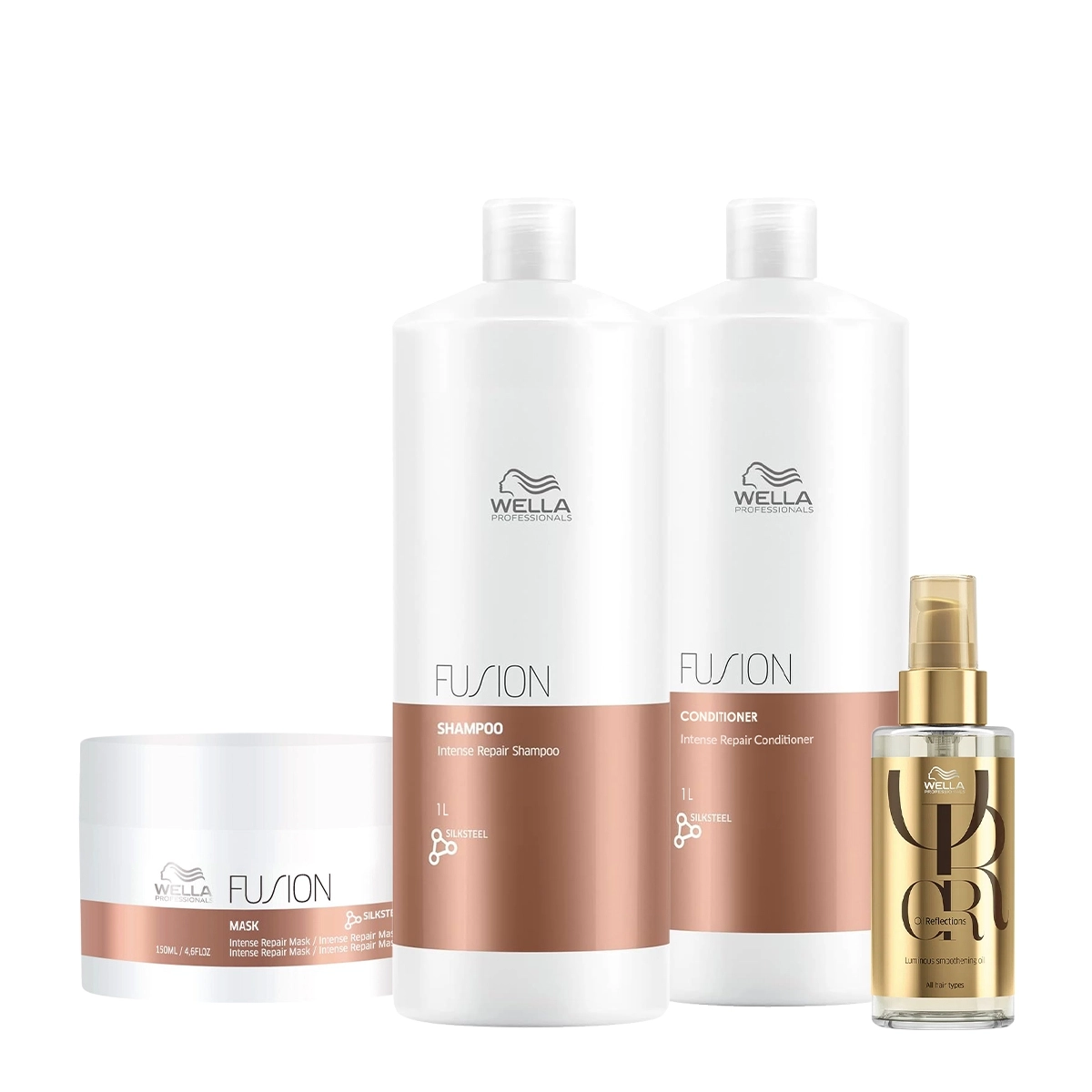 Kit Wella Professionals Fusion Reflections Salon Total 150 Oil (4 Produtos)