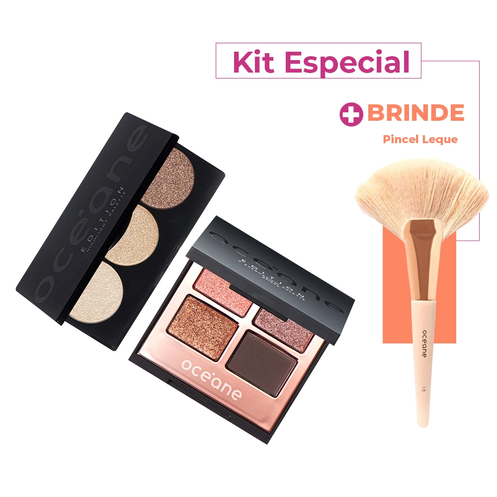Produto Kit_Oceane_Edition_Paleta_Hightlight_Sombra_Galaxy_e_Pincel_Leque_Evas_1