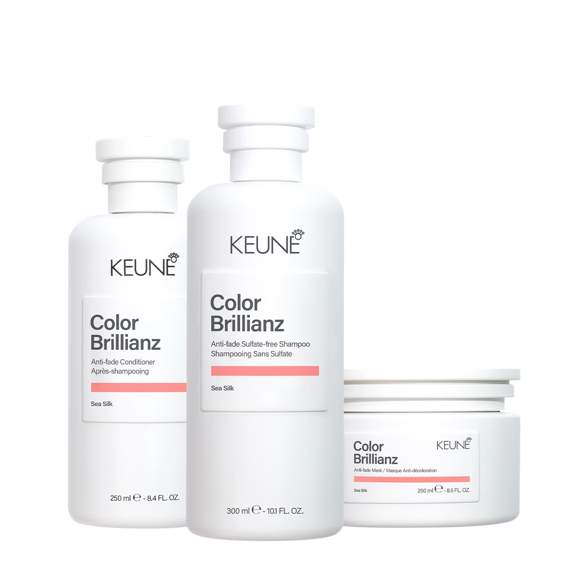 Kit Keune Color Brillianz Proteção Da Cor Shampoo 300ml Condicionador 250ml Máscara 200ml