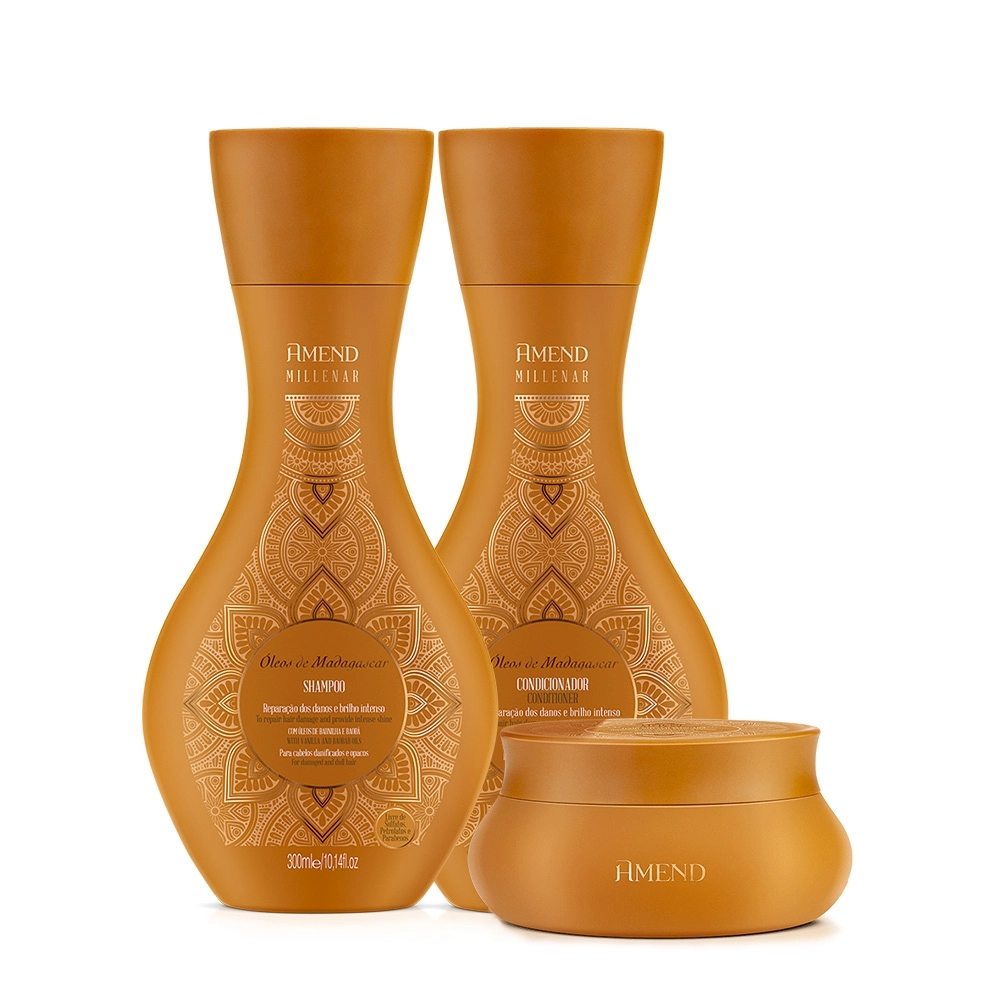 Produto Kit_Amend_Millenar_Oleos_de_Madagascar_Shampoo_Condicionador_Mascara_Evas_1