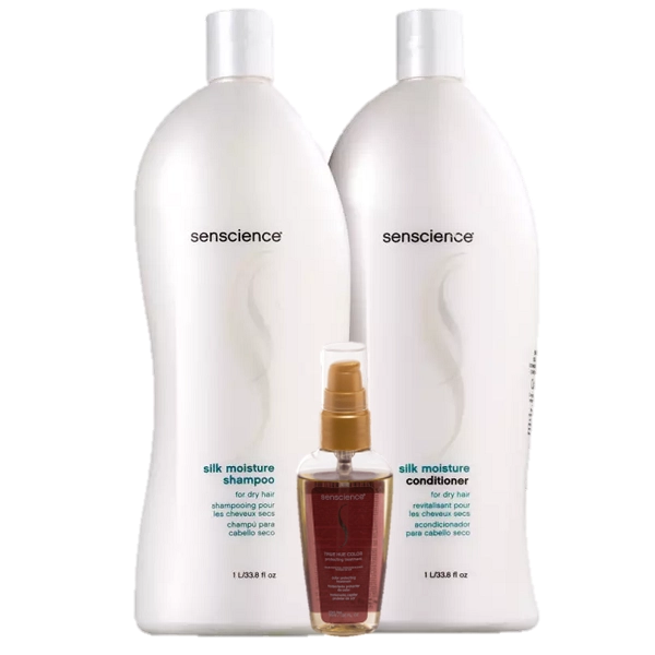 Senscience Silk Moisture Duo 1L E True Hue Color Oleo Capilar 55ml