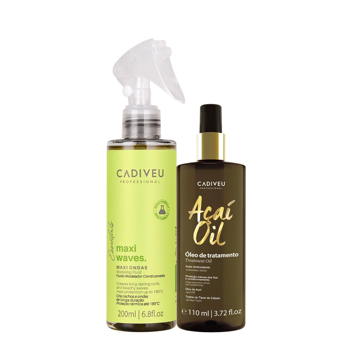 Kit Cadiveu Professional Essentials Maxi Ondas E Açaí Oil 110 (2 Produtos)