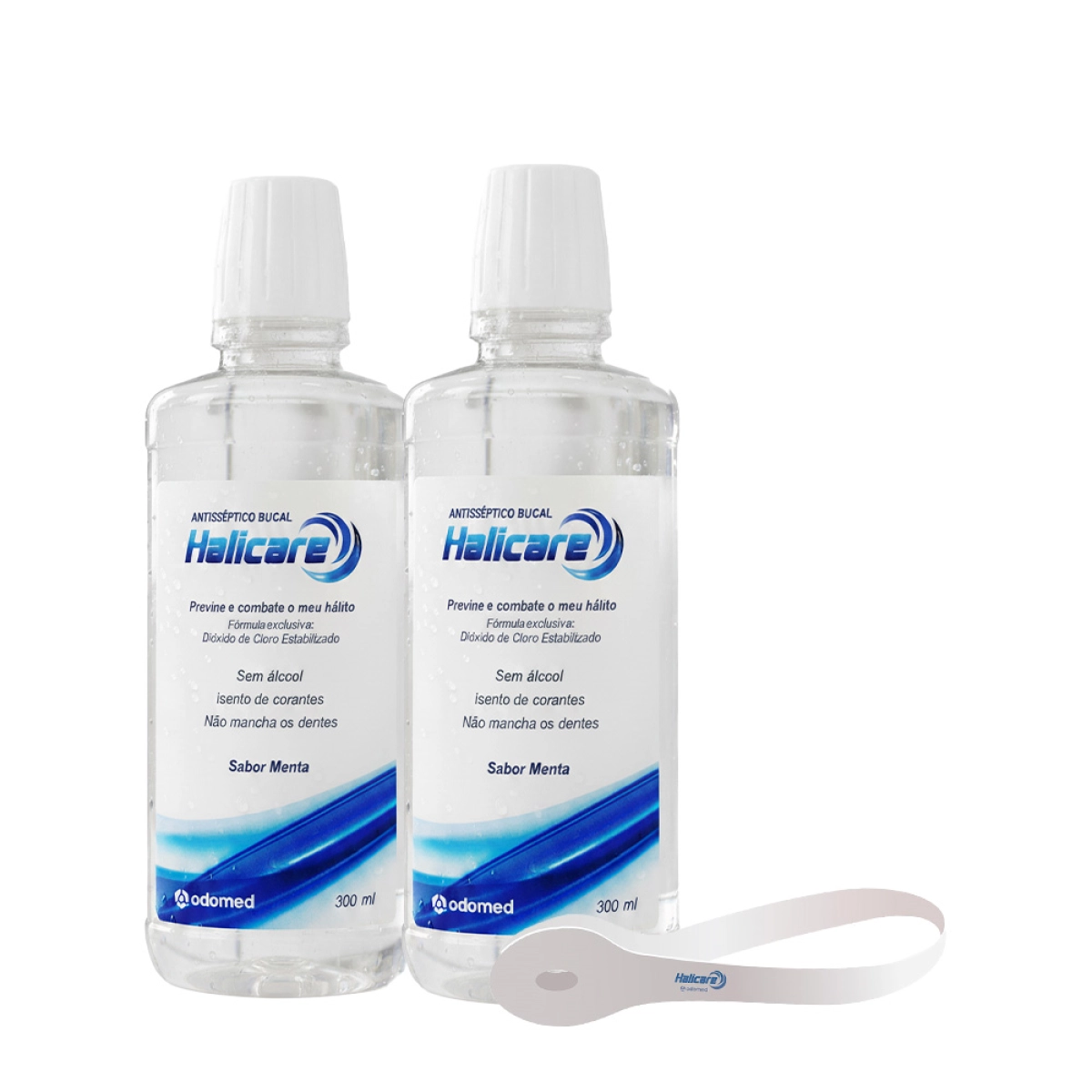 Kit Odomed Halicare Enxaguante Bucal Extra Limpador De Língua (3 Produtos)