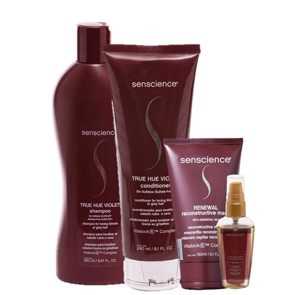 Senscience True Hue Violet Duo Home Care True Hue Oleo 55ml E Renewal Mask 150ml