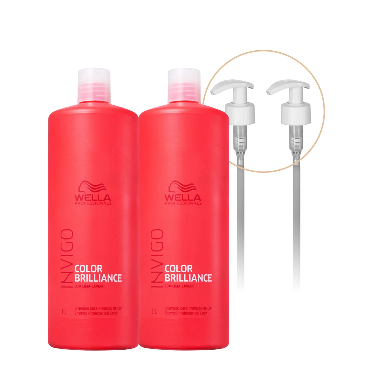 Kit Wella Professionals Invigo Color Brilliance Shampoo Extra Válvula (4 Produtos)