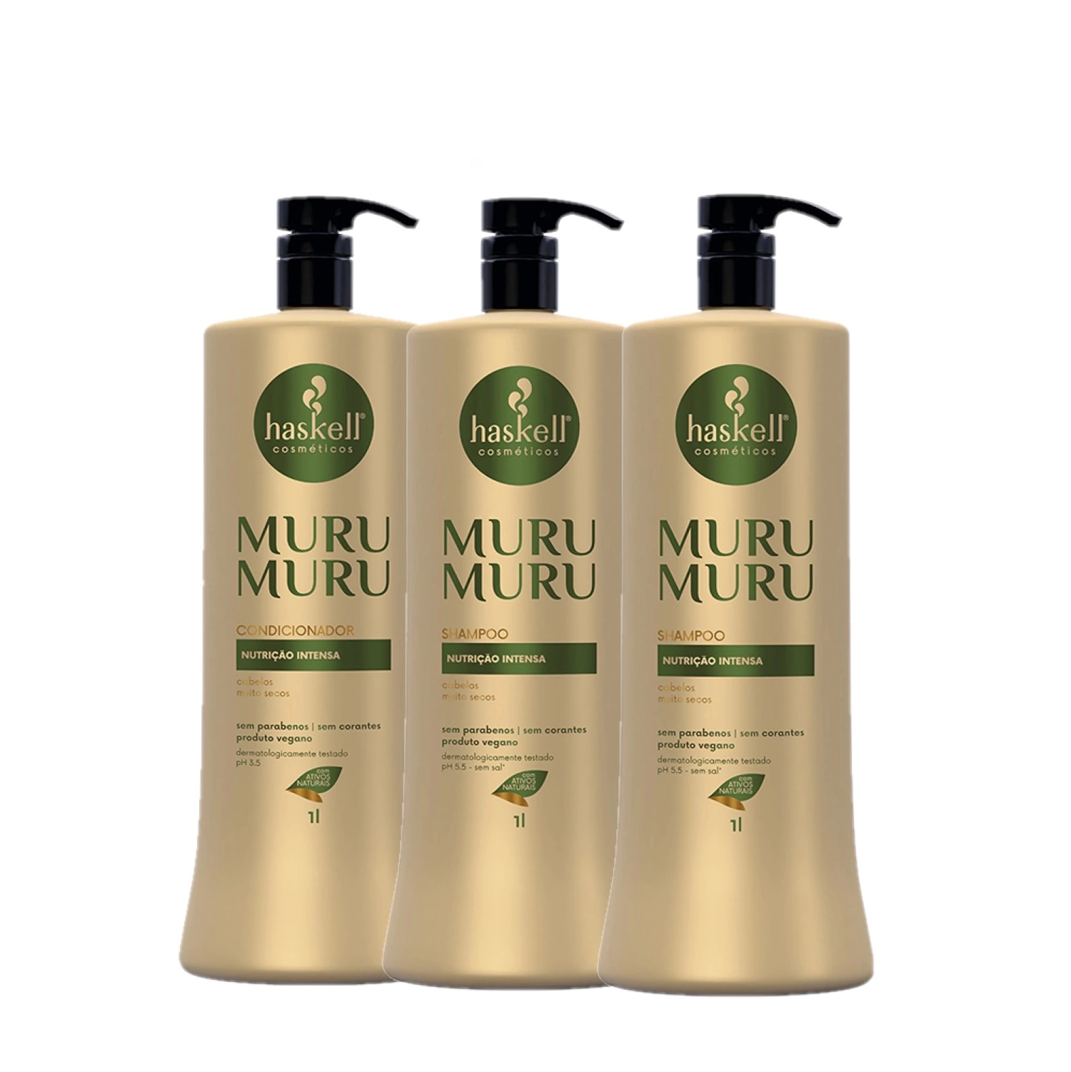 Kit Haskell Murumuru - Shampoo 1L (3 Unidades)