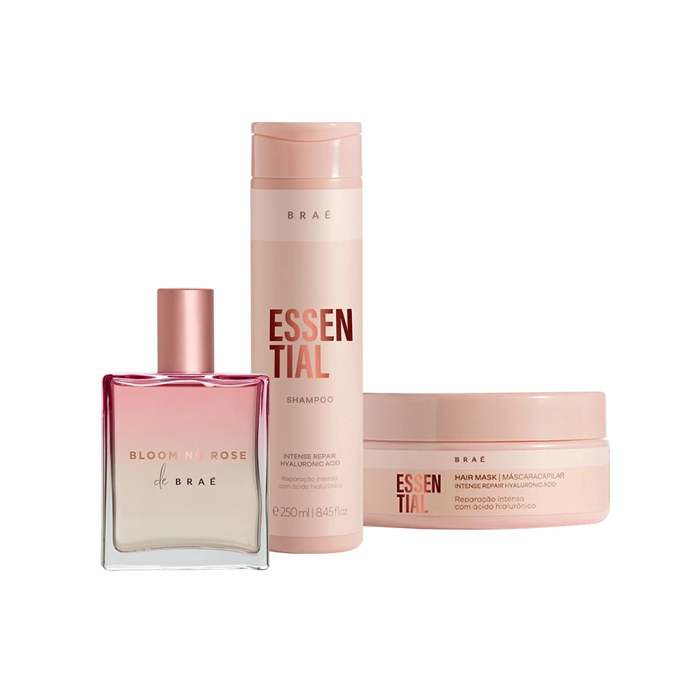 Kit Braé Essential Blooming Rose Tratamento Perfumado (3 Produtos)