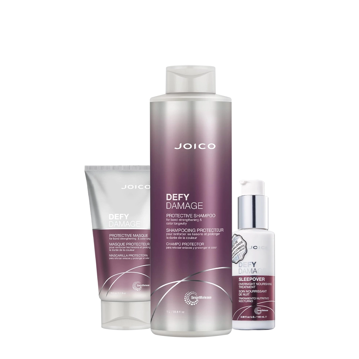 Kit Joico Defy Damage Protective Shampoo Máscara Leave-in 100 (3 Produtos)