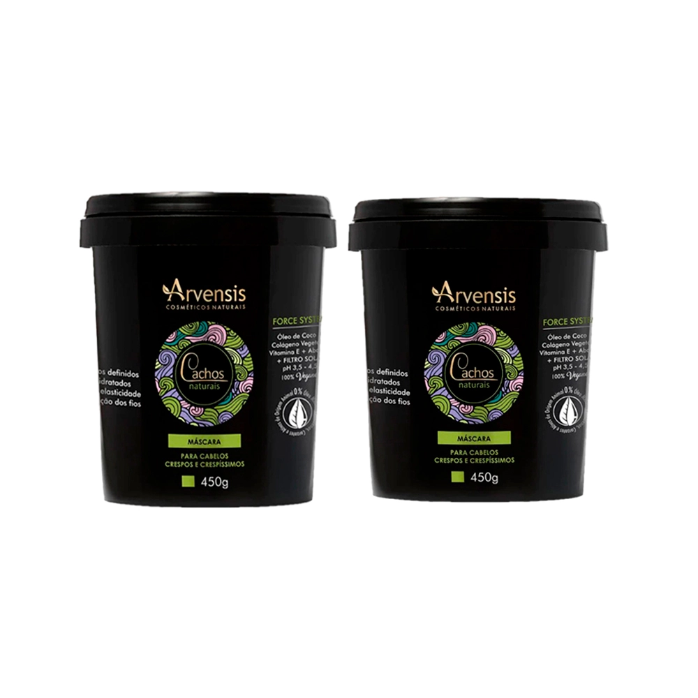 Produto Kit_Arvensis_Cachos_Naturais_Crespos_Crespissimos_2x1_Mascara_Capilar_450g_Evas_1