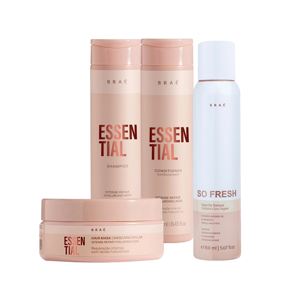 Kit Braé Essential So Fresh - Máscara P (4 Produtos)