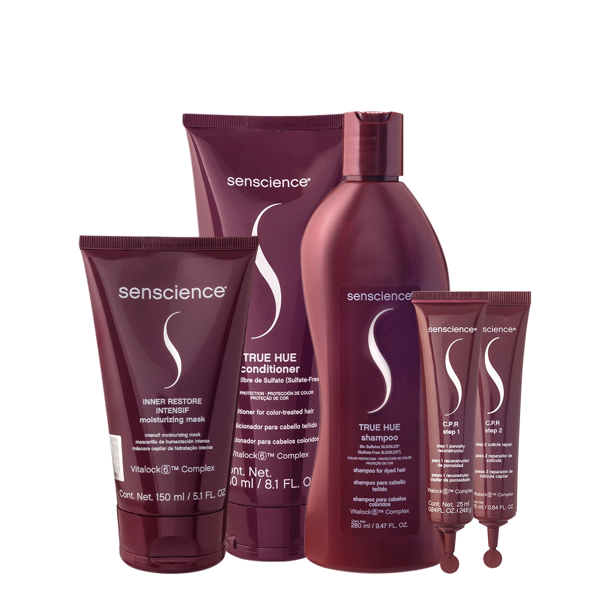 Kit Senscience True Hue Intensif CPR Home Care Ampola (5 Produtos)