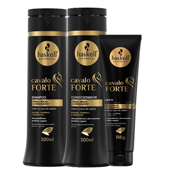 Kit Haskell Cavalo Forte Duo 300ml E Leave In 150ml