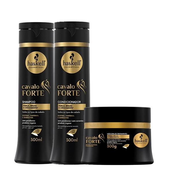 Haskell Cavalo Forte Duo 300ml E Mascara Capilar 300g