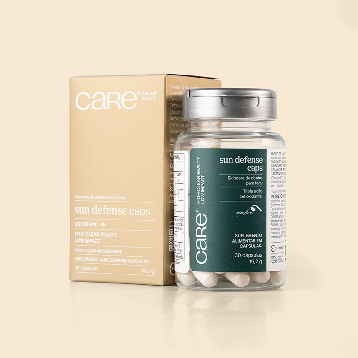 Produto Kit_Care_Natural_Beauty_Golden_Glow_Caps_Sun_Defense_Caps_Evas_1