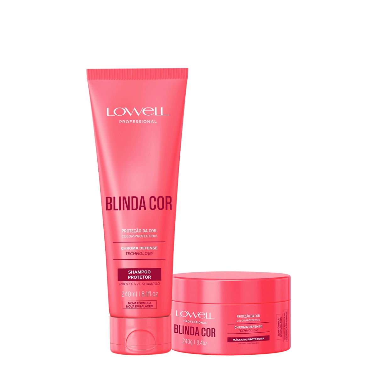 Kit Lowell Blinda Cor Shampoo Máscara (2 Produtos)