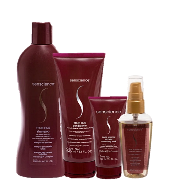 Senscience True Hue Shampoo 280ml Condicionador 240ml Inner Restore Intensif 150ml E Oleo Capilar 55ml