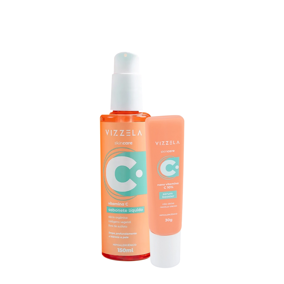 Kit Vizzela Vitamina C Booster Sabonete Sérum Facial (2 Produtos)
