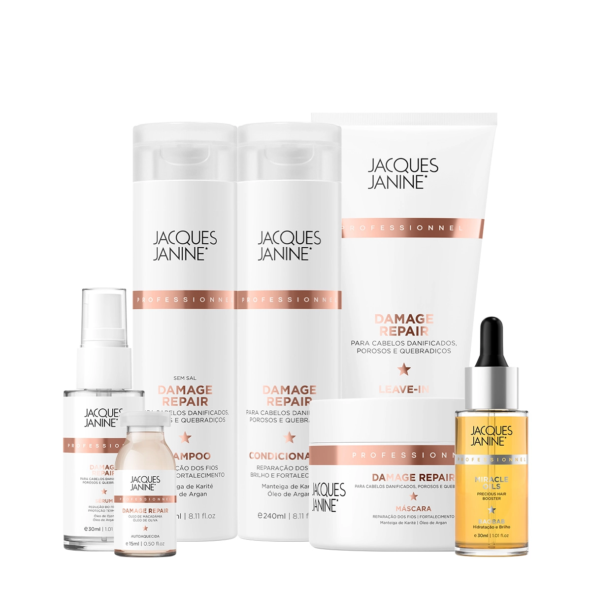 Kit_Jacques_Janine_Damage_Repair_Completo_e_Miracle_Oils_Baobab_Evas_1 Produto Kit_Jacques_Janine_Damage_Repair_Completo_e_Miracle_Oils_Baobab_Evas_1