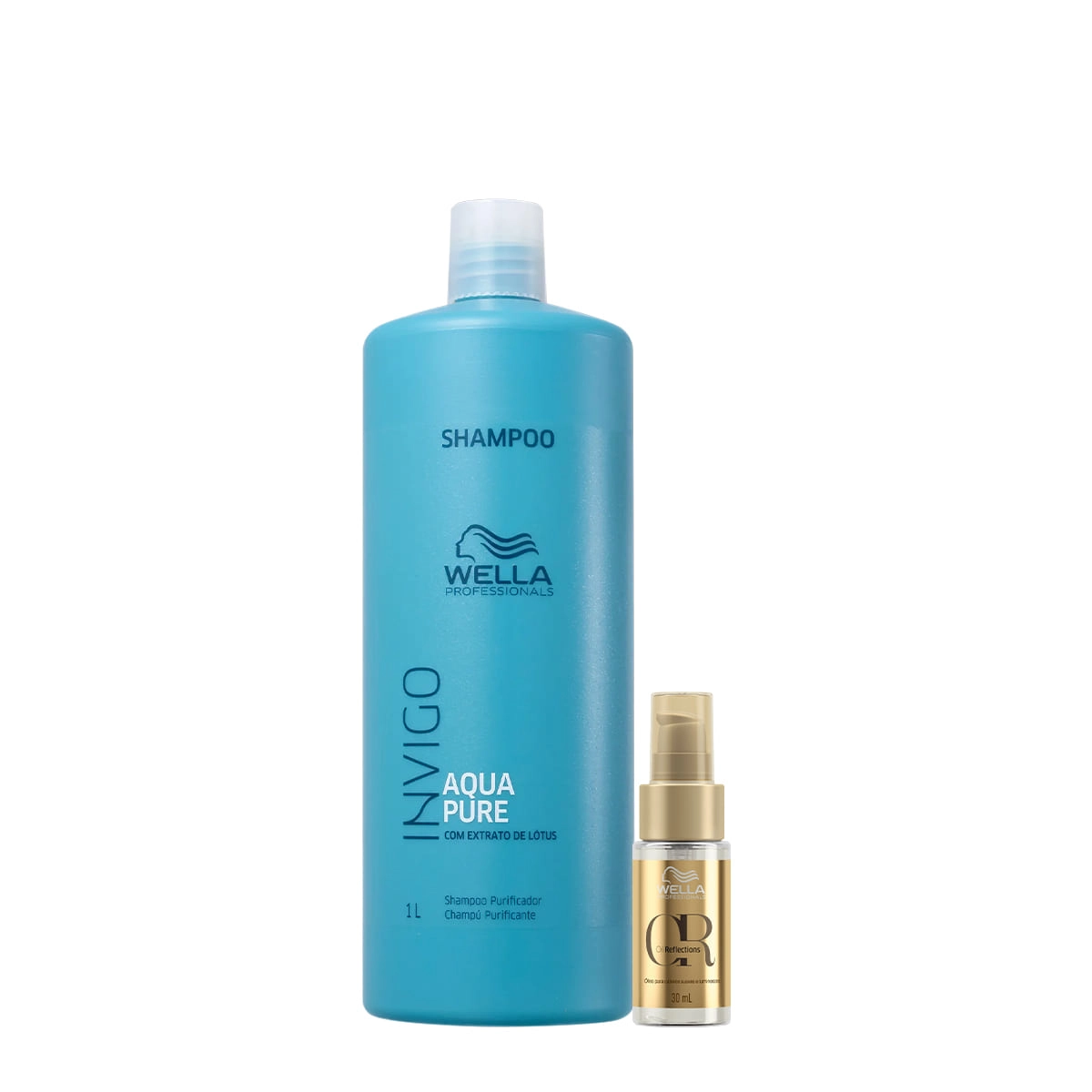 Kit Wella Professionals Invigo Aqua Pure Reflections Shampoo Oil 30 (2 Produtos)