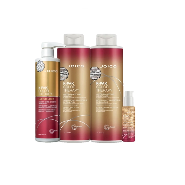 Joico K-Pak Color Therapy Shampoo 1L Condicionador 1L Tratamento 500ml Oil 63ml