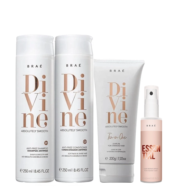 Bráe Kit Divine Duo 250ml Leave-in 200g E MINI Essential 60ml