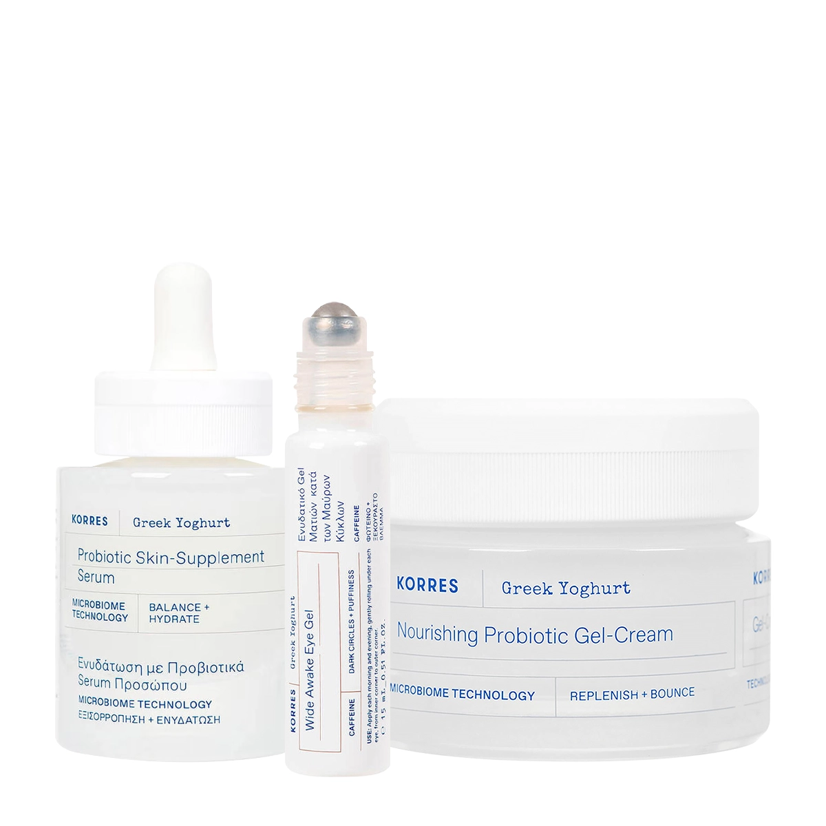 Kit Korres Greek Yoghurt Creme Sérum Gel (3 Produtos)