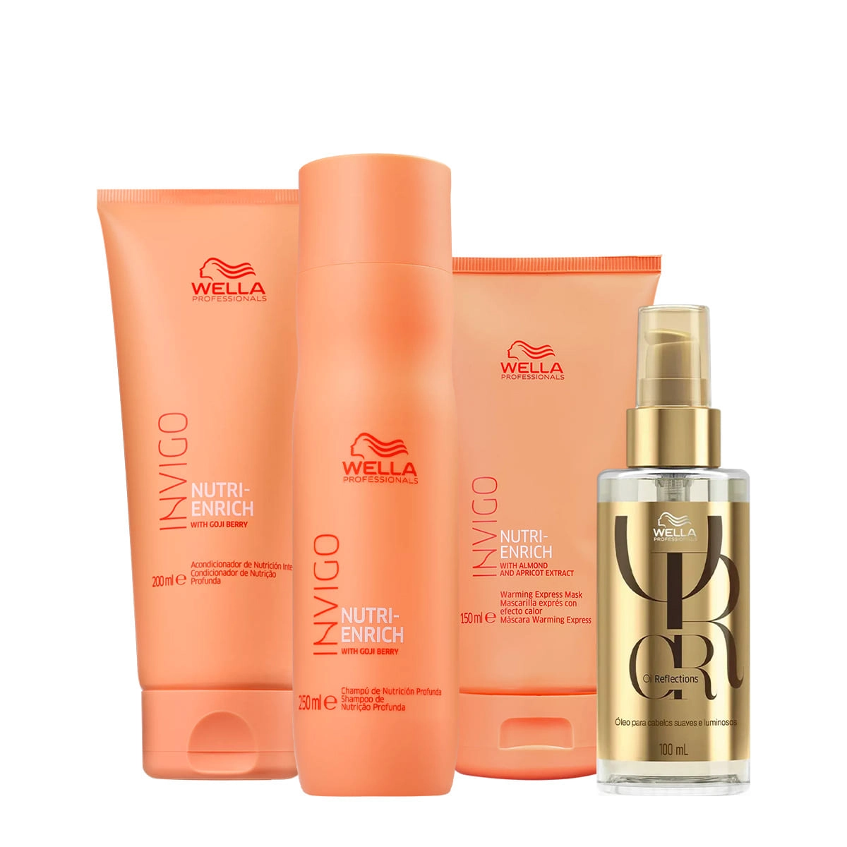 Kit Wella Professionals Invigo Nutri-Enrich Reflections Home Care Oil 100 (4 Produtos)