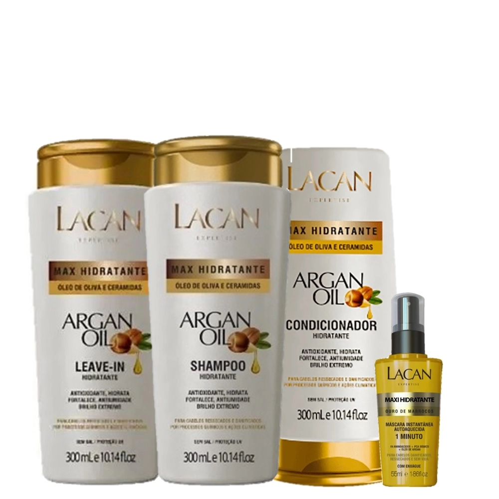 Produto Kit_Lacan_Argan_Oil_Maxima_Hidratacao_4_Produtos_Evas_1