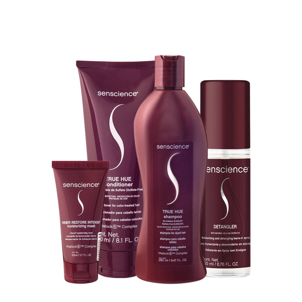Kit Senscience True Hue Inner Detangler Home Care Leave-in (4 Produtos)