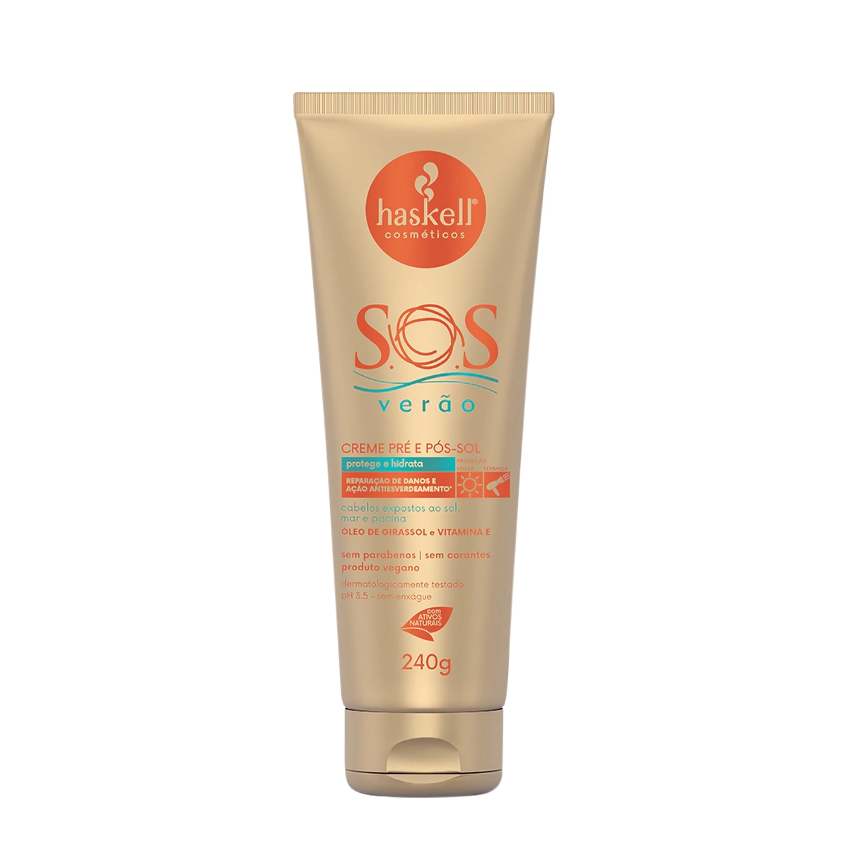 Haskell S.O.S Verão Pré E Pós Sol Protetor Solar - Leave-in Creme 240g