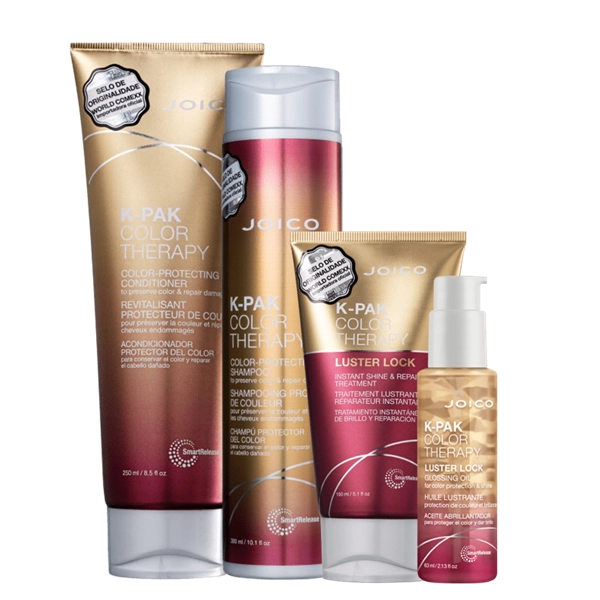 KIT Joico K-PAK Color Therapy Shampoo 300ml Condicionador 250ml Mascara 150ml Oil 63ml