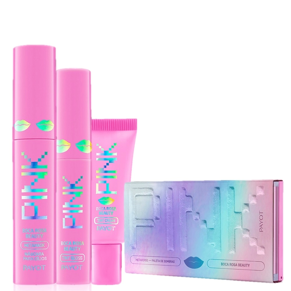Produto Kit_Boca_Rosa_Beauty_Pink_Make_Dia_a_Dia_Basica_Mascara_de_Cilios_Tint_Gloss_Cream_Paleta_de_Sombras_Evas_1