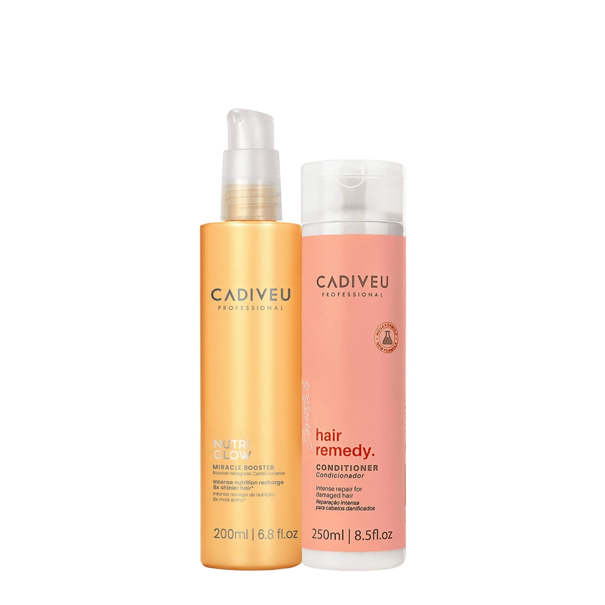 Kit Cadiveu Essentials Hair Remedy Condicionador E Nutri Glow Booster (2 Produtos)