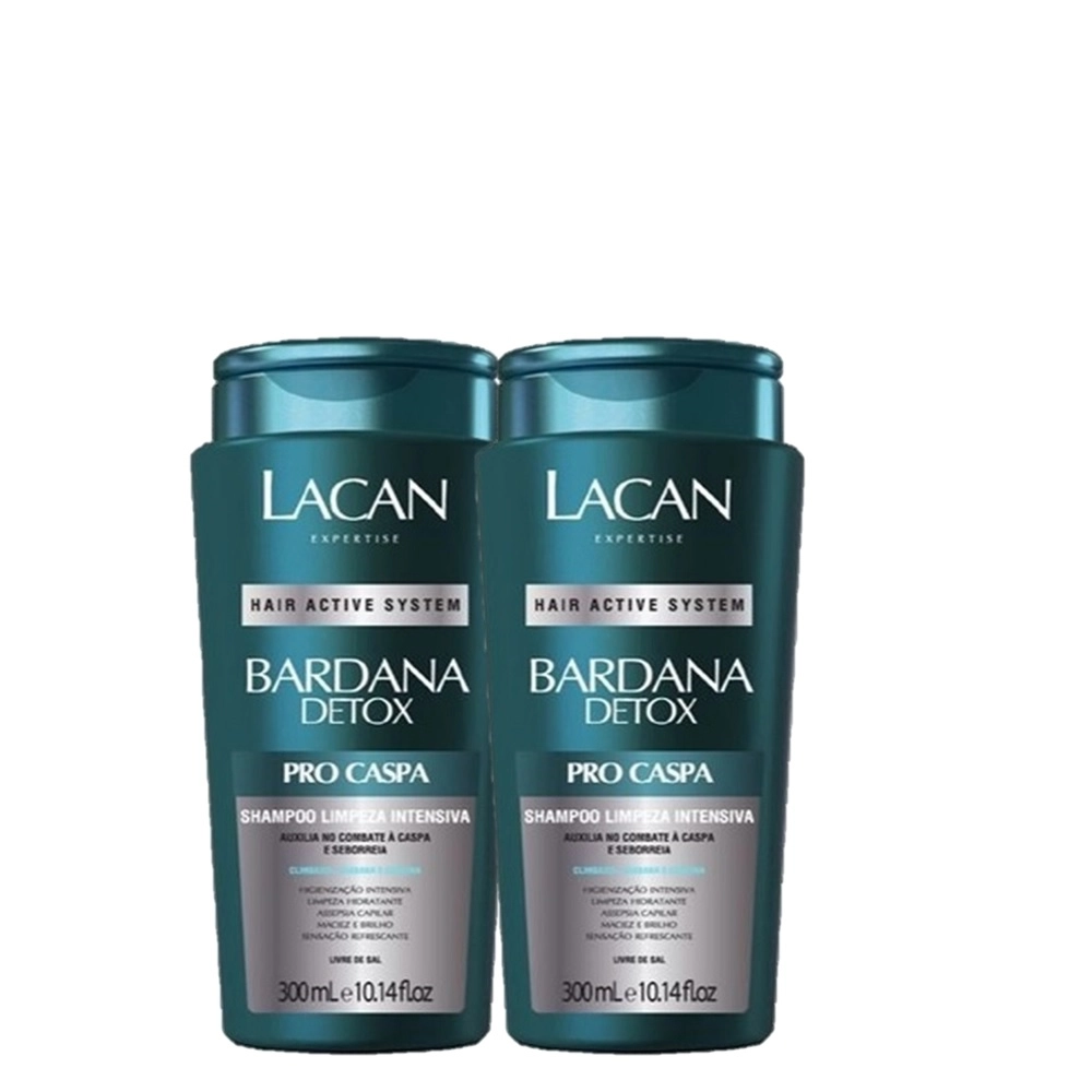 Produto Kit_Lacan_Bardana_Detox_Shampoo_Limpeza_Intensiva_Pro_Caspa_300ml_2_Unidades_Evas_1