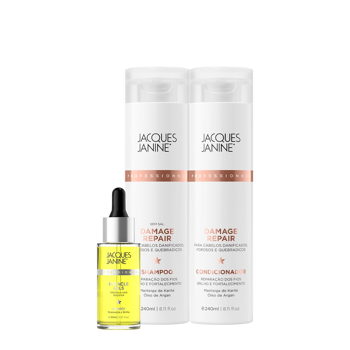 Produto Kit_Jacques_Janine_Damage_Repair_Shampoo_Condicionador_e_Miracle_Oils_Monoi_Evas_1