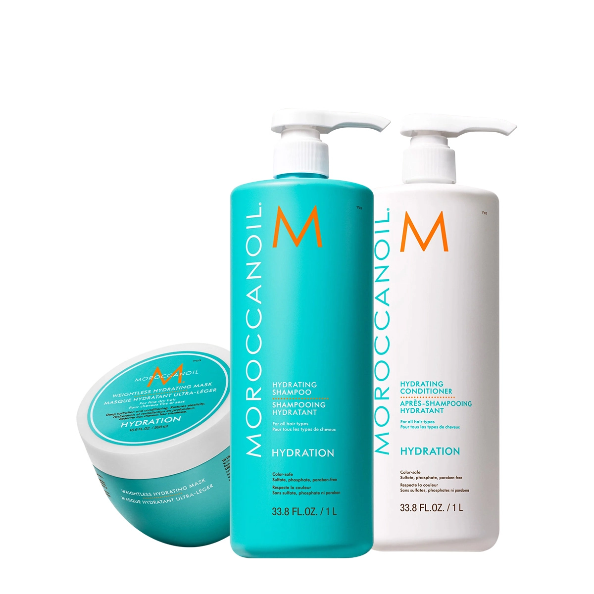 Produto Kit_Moroccanoil_Hydration_Light_Shampoo_Condicionador_1L_Mascara_500g_Evas_1