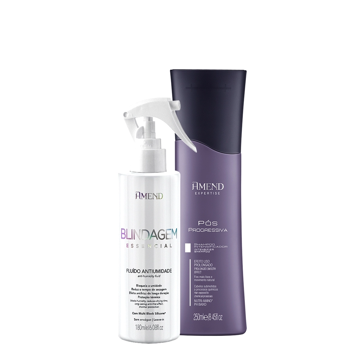 Kit Amend Pós Progressiva Shampoo E Fluído Antiumidade (2 Produtos)