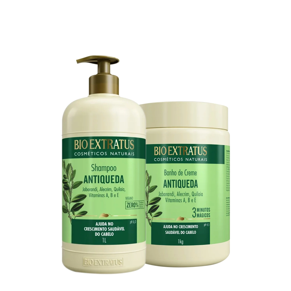 Kit Bio Extratus Jaborandi Antiqueda Shampoo Litro E Máscara (2 Produtos)