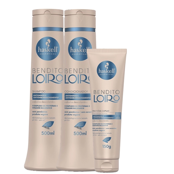 Produto Haskell_Bendito_Loiro_Duo_500ml_e_Proteina_Capilar_150g_Evas_1
